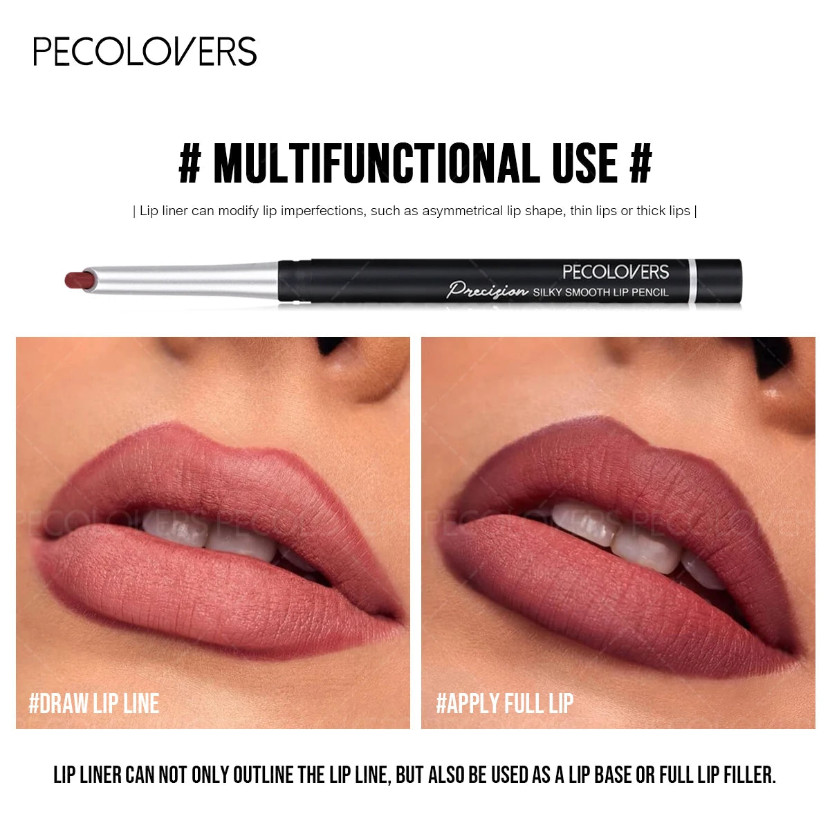 1PC Long-Lasting Waterproof Lip Liner Pen - Sweatproof Formula, Ideal for Crafting Delicate Makeup Looks Zpaxo