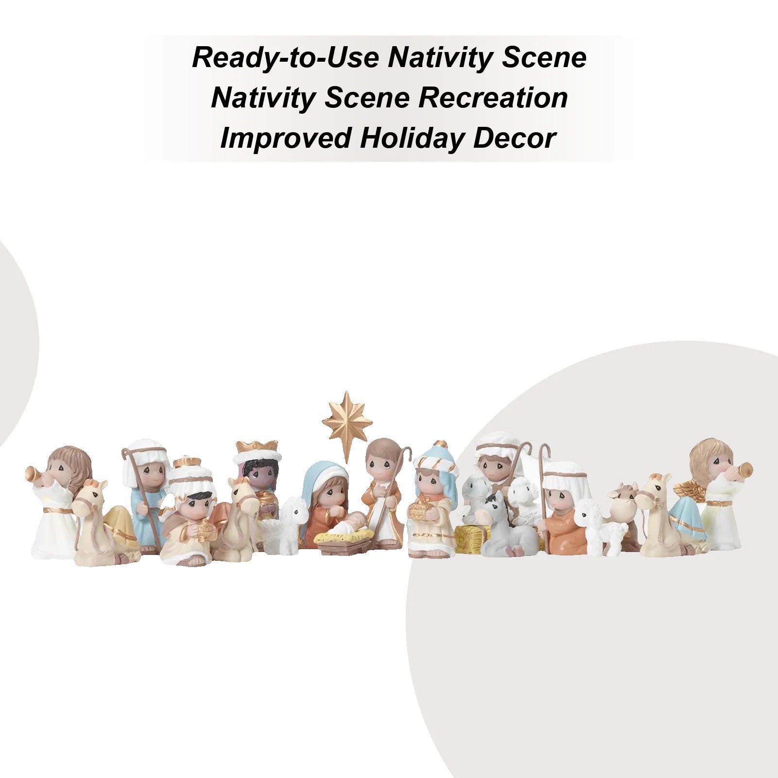 Nativity Scene Classic Religious Resin Collectible Christmas