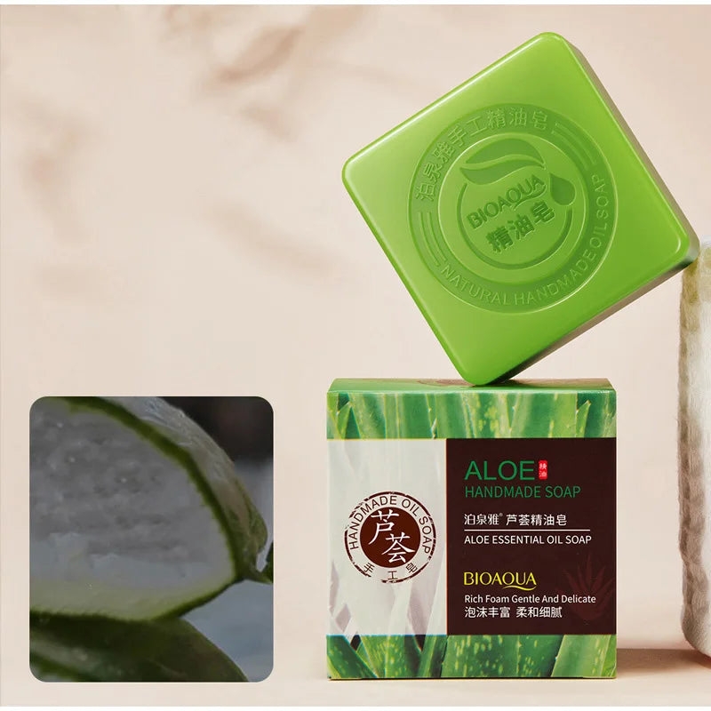 Bamboo Charcoal Handmade Soap – Deep Cleanse & Oil Control Charcoal Cleansing Soap Zpaxo Aloe soap