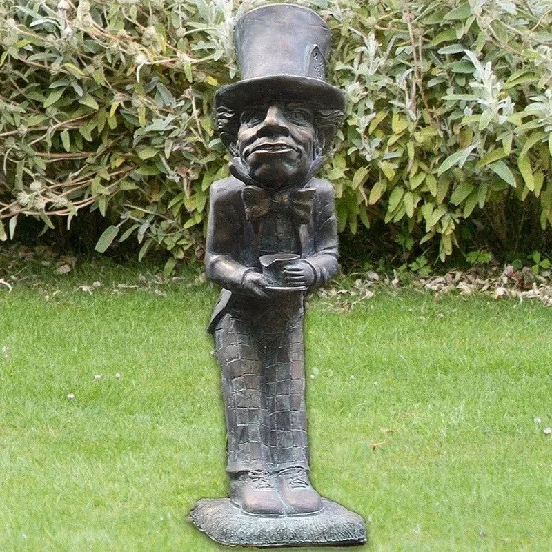 Alice's Adventures Wonderland Statue Resin Craft Ornament Garden