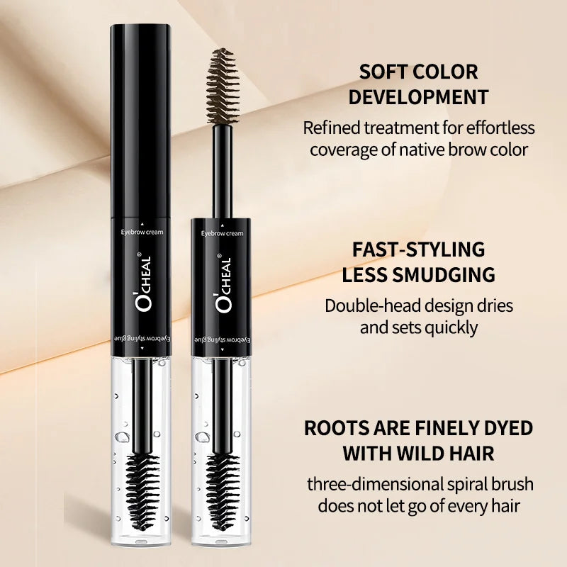 Eyebrows double head dyed eyebrows long-lasting setting liquid non-smudging waterproof and sweat-proof eyebrow dye cream Zpaxo