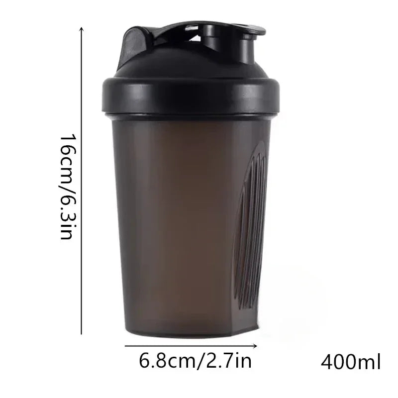 Hot 1-7PCS 400ML Blender Shaker Bottle with Scale Protein Shakes Leakproof for Powder Workout Gym Sport Mixing Cup Water Bottle Zpaxo