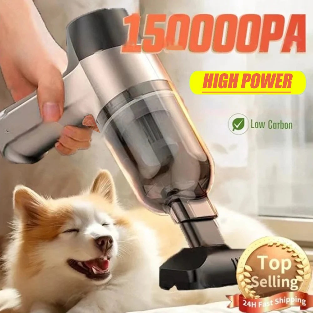 Car Vacuum Cleaner 150000PA Min Portable Handheld Cleaner for Home Appliance Powerful Cleaning Machine Cars Cleaner for Keyboard Zpaxo