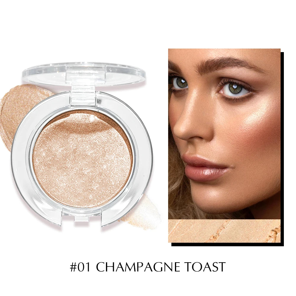 JUJU DREAM Radiant Highlighter Powder, Ultra Glow Face & Body Illuminator, Waterproof Long Wear Makeup for Luminous Skin Zpaxo 01 CHAMPAGNE TOAST