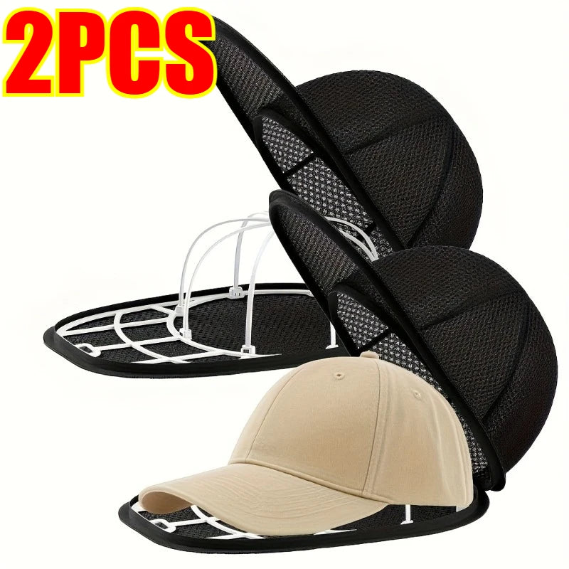 Baseball Cap Hat Washer Laundry Bag Household Products, Laundry Accessories, Anti Deformation Hat Protection Frame, Sturdy Frame Zpaxo 2PCS-Black