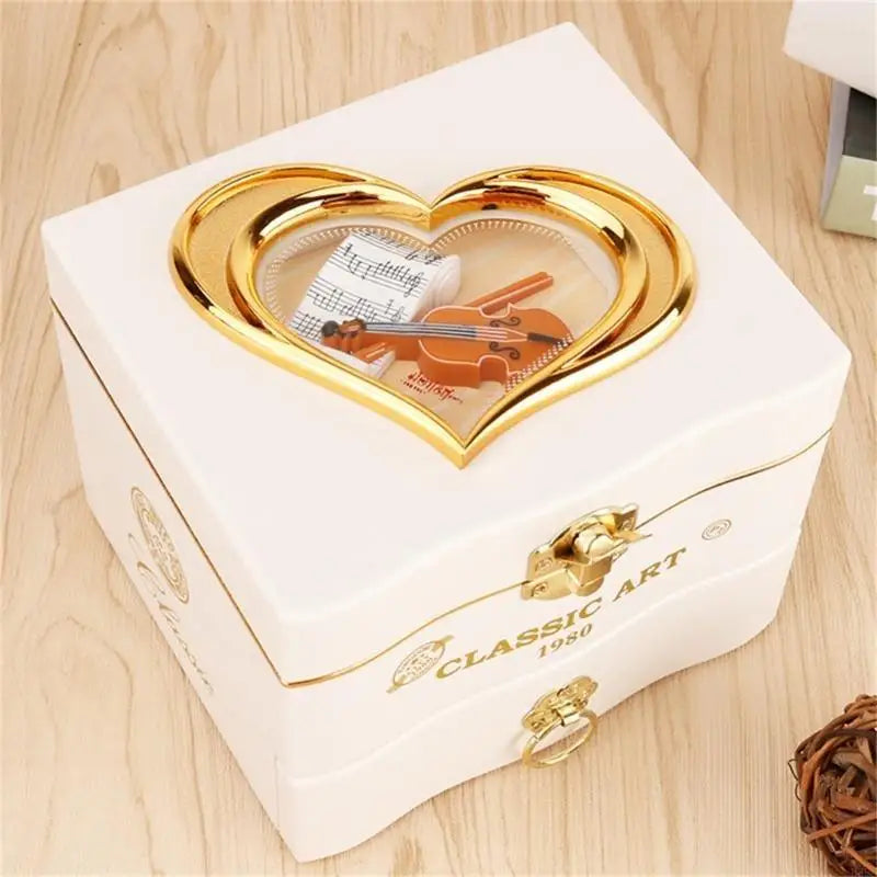 Elegant Rotating Jewelry Music Box Ornament Mechanical Suitable