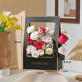 Kraft Paper Handheld Flower Box – Wedding & Party Bouquet Bag Flower Bouquet Bag Zpaxo Black Other