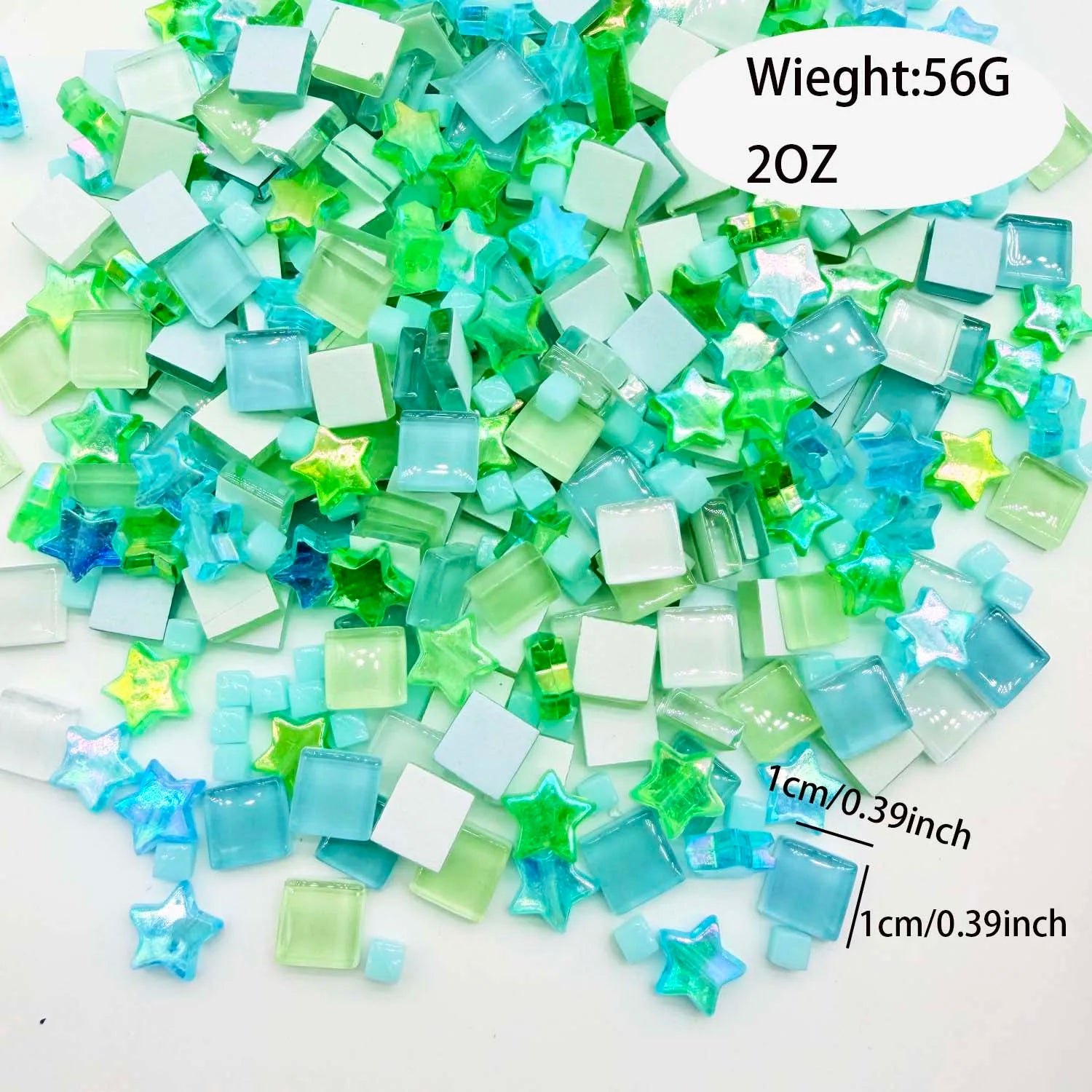 Crystal Glass Mosaic Tile Set – Mixed Shapes & Colors for DIY Glass Mosaic Tiles Zpaxo A