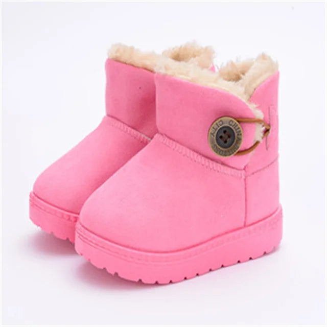 Warm Kids Snow Boots Children Toddler Winter Princess Child Shoes Zpaxo Pink2 22