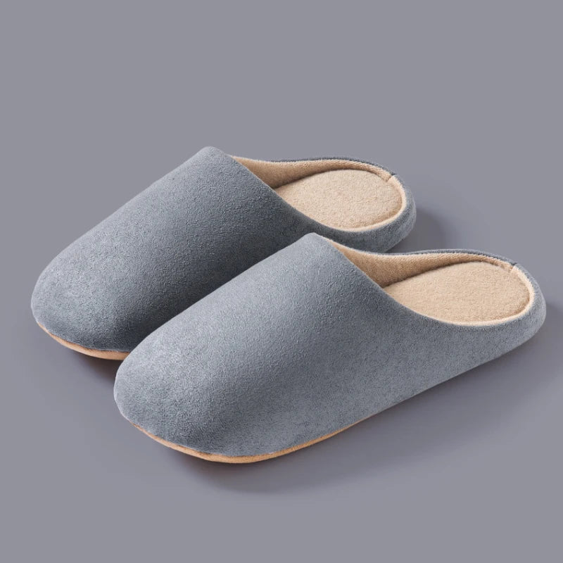 Indoor Floor Unisex Slippers Autumn Winter Lightweight Comfortable Zpaxo GRAY 36-37