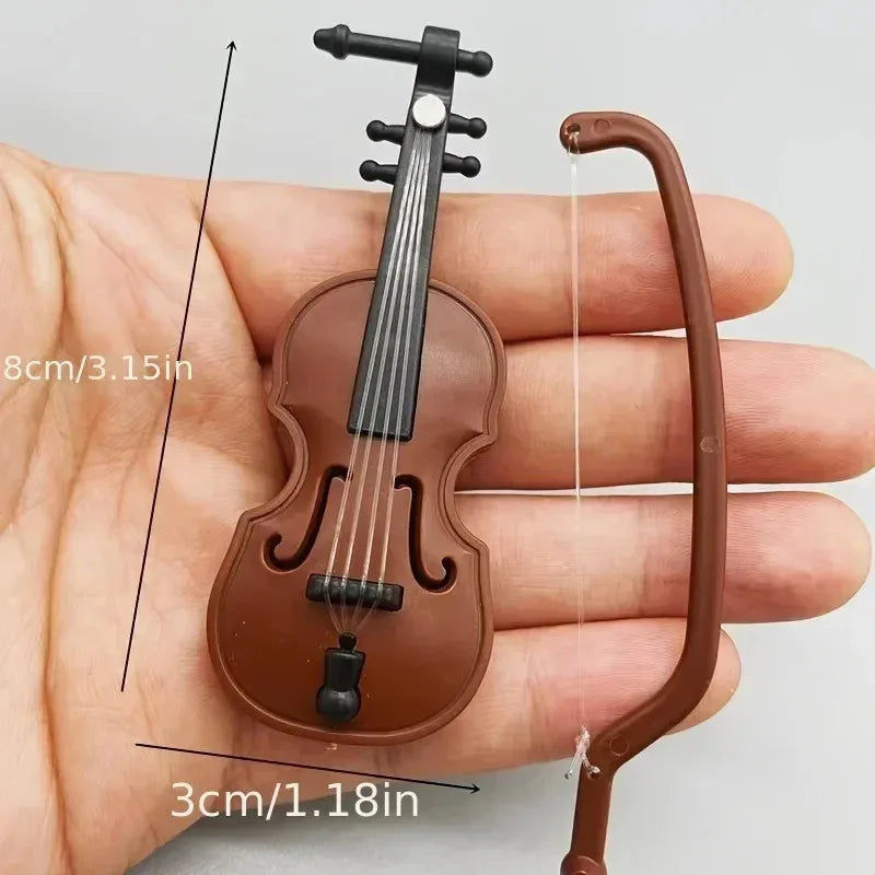 Mini Violin Ornament Musical Instrument Decoration Micro Landscape