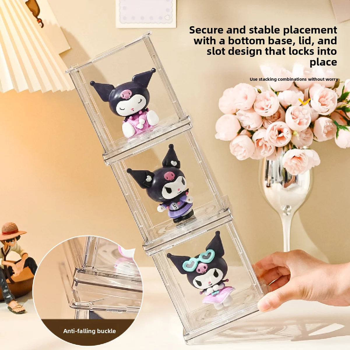 Rotating Stackable Display Case - Organizer & Storage Box for Blind Box Toys, Action Figures, and Collectibles Zpaxo