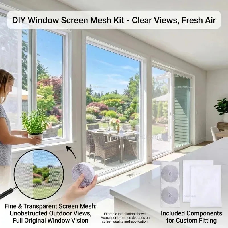 White Black Anti Mosquito Curtain Net Screens Window Mosquito Net Self-adhesive Anti Insect Air Tulle Invisible Mosquitoes Flies Zpaxo