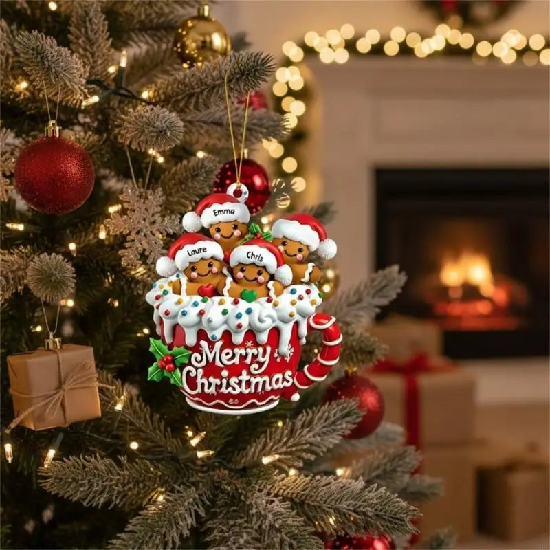 Holiday Decoration Acrylic Gingerbreads Cookie Hanging Ornament