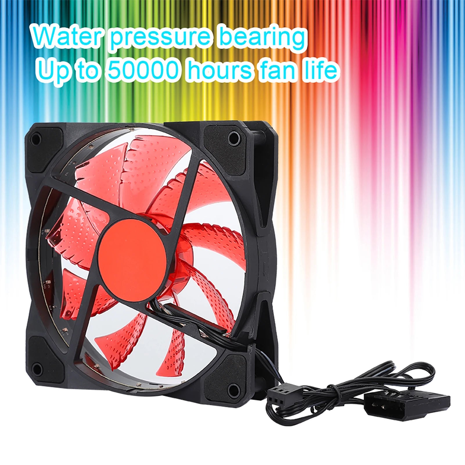 Chassis Fan Computer Cooler Accessory 3-Wire 15-Light Mute LED