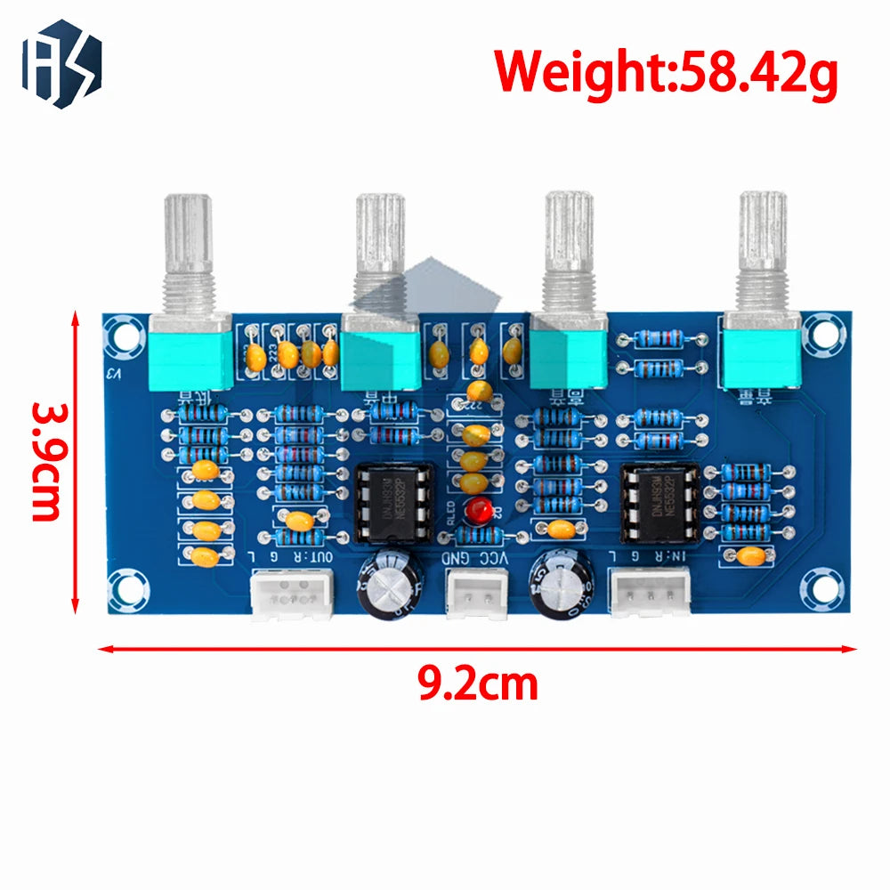 XH-A901 NE5532 HiFi Pre Amplifier Tone Control Board Bass Treble Volume Adjust Audio Module Zpaxo