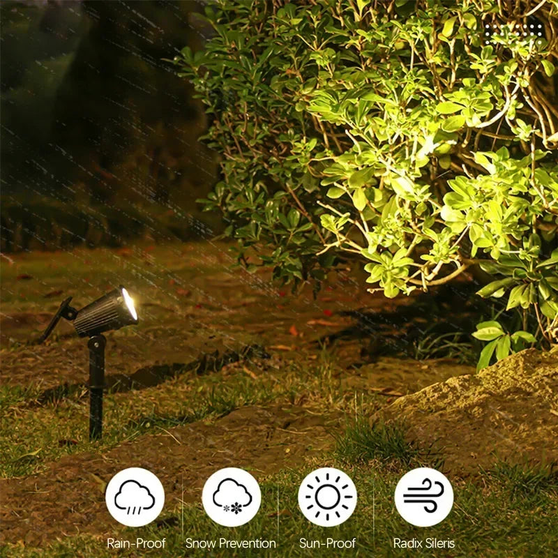 Solar Powered Ground Spotlights 9LED Wall Wash Light IP65 Waterproof Zpaxo