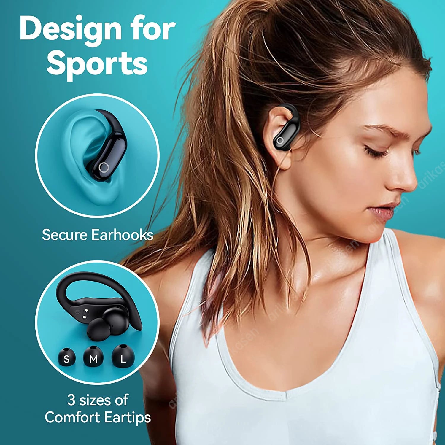 Bluetooth Headphones Wireless Earbuds Charging Case 48hrs Playtime