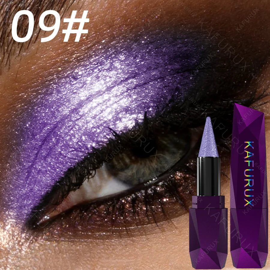 Metallic Brown Eyeshadow Pencil Glitter Silkworm Liner Pen Zpaxo 09
