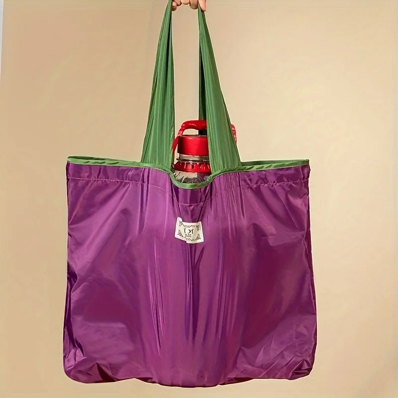 1-Pack Reusable Shopping Bag Large Capacity Foldable Drawstring