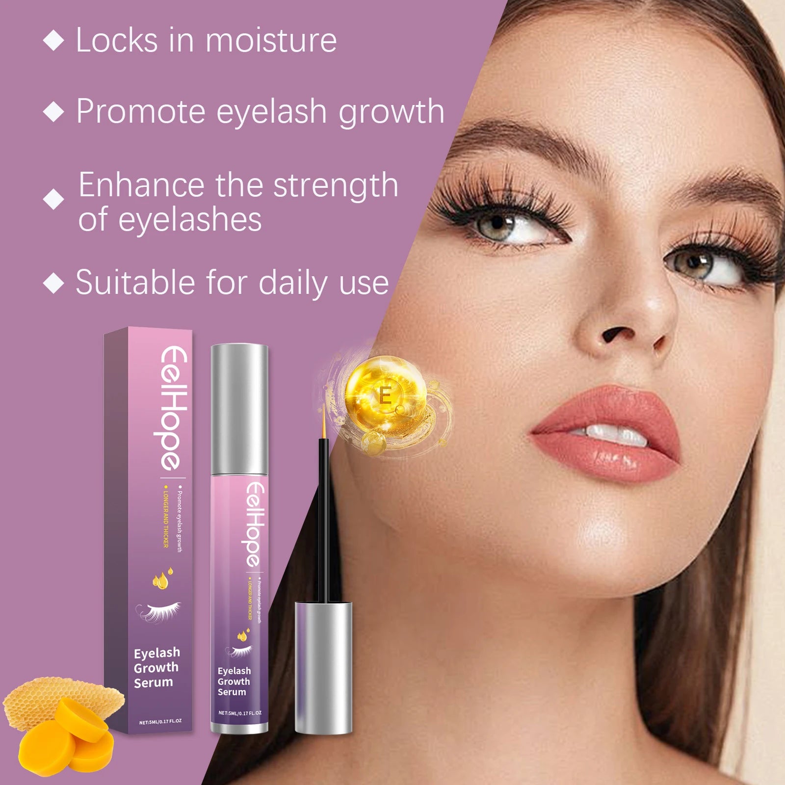 Fast Eyelash Growth Serum Natural Enhancer Longer Thicker Eyebrows Lift Care Fuller Lashes Products Eyelash Root Moisturizing Zpaxo