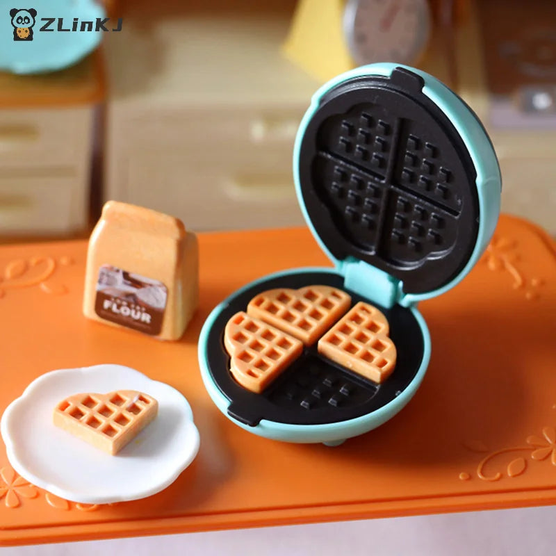 ▶Mini Electric Oven for 1/6 1/12 Scale Dollhouse Kitchen Furniture Decration Accessories Miniature Food Bread Maker Model Zpaxo
