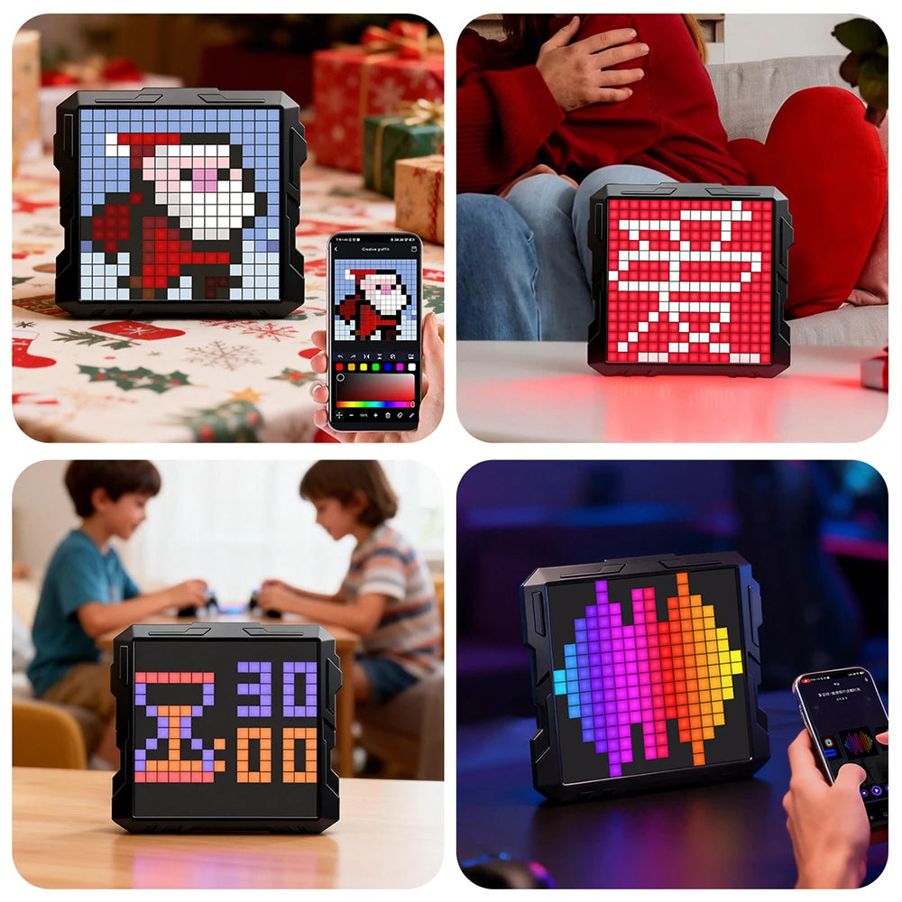Smart Pixel Art Digital Night Light LED Panel Display Cool Animation Frame with APP Control For Gaming Room Decoration Gifts Zpaxo