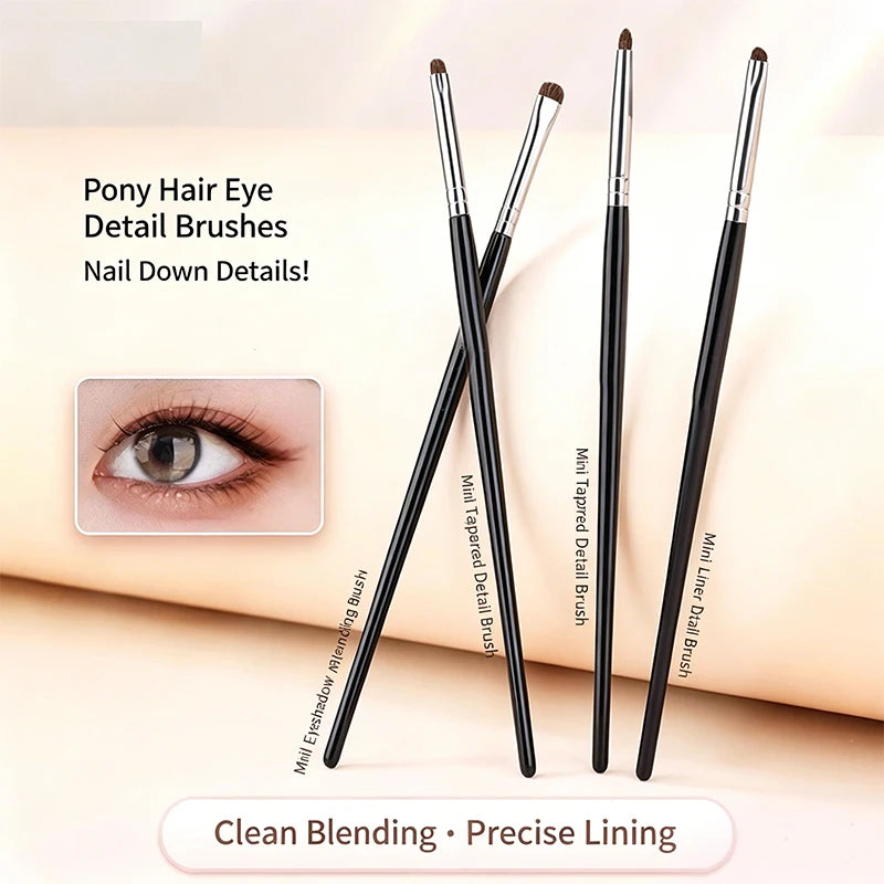 1/4pcs Eyes Precise Detail Brush Curved Eyeliner Eyeshadow Makeup Brushes Eye Makeup Smudged Tools Small Eye Cosmetic Brush Zpaxo
