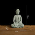 1Pcs Mini Buddhism Figurine Desk Decor Home Zen Statue Green Sandstone Thailand Ornament Buddha Garden Statue Fish Tank Decor Zpaxo A4