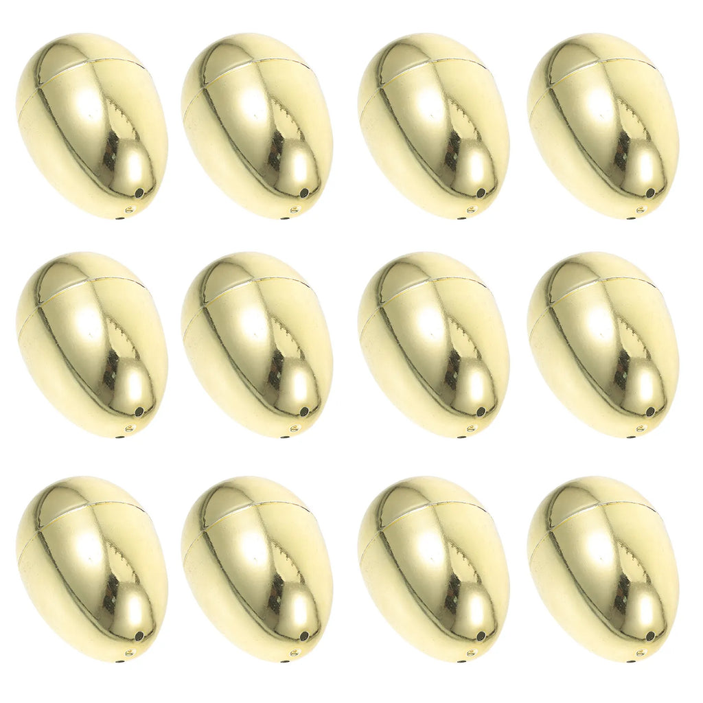 Golden Plastic Easter Eggs Fillable Candy Boxes Party Decorations