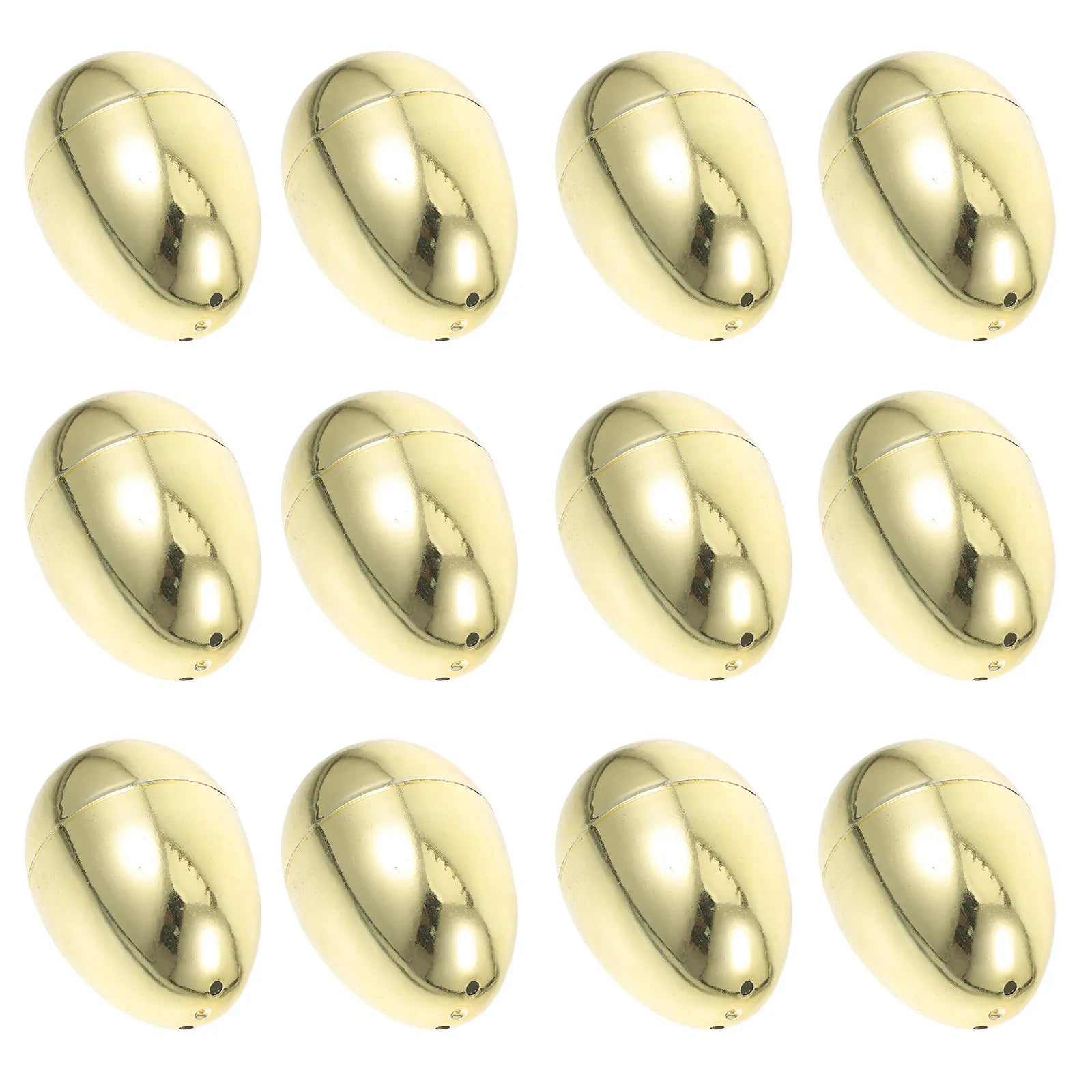 Golden Plastic Easter Eggs Fillable Candy Boxes Party Decorations