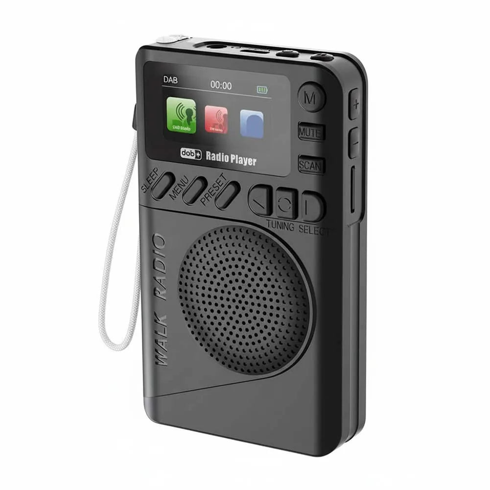 Mini DAB FM Digital Radio Headphone Jack Portable Speaker BT5 0