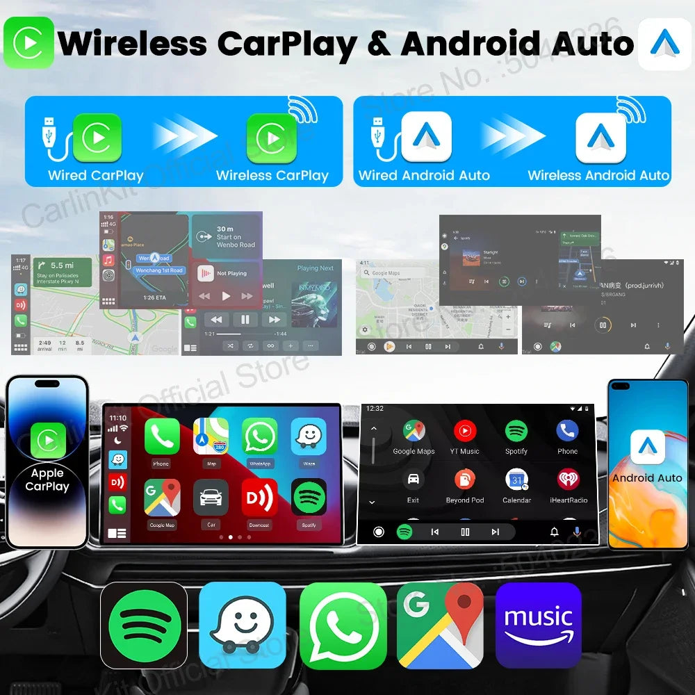MINI 5 Ultra Carlinkit Wireless Carplay Adapter Smart Box Car Plug Zpaxo