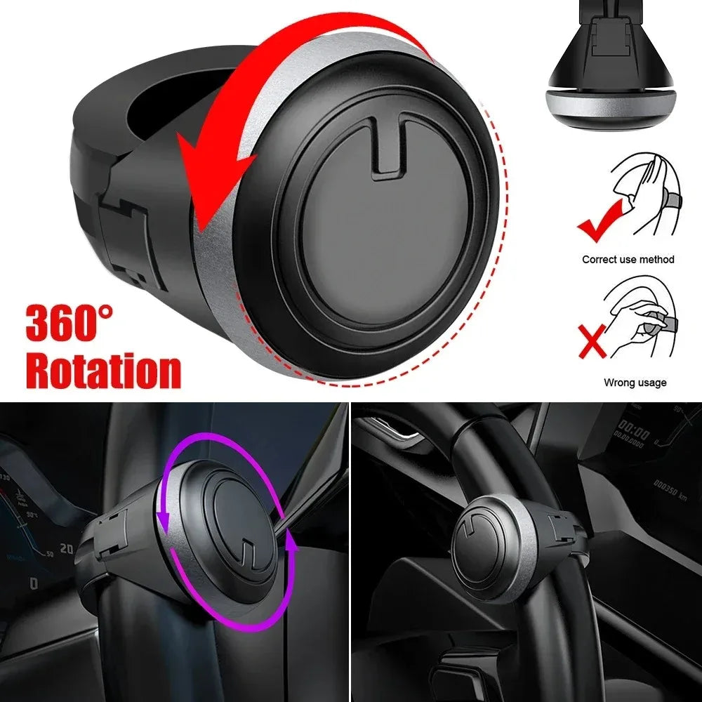 360° Steering Wheel Spinner Knob – Universal Metal Bearing Ball Steering Wheel Spinner Zpaxo
