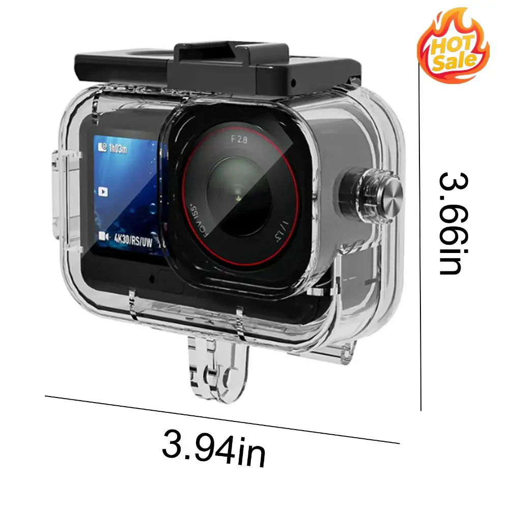 For DJI Osmo Action 6 Camera 196FT/60M Housing Diving Protective Anti-Drop Protective Shell Wakeboarding Protective Cover Shell Zpaxo