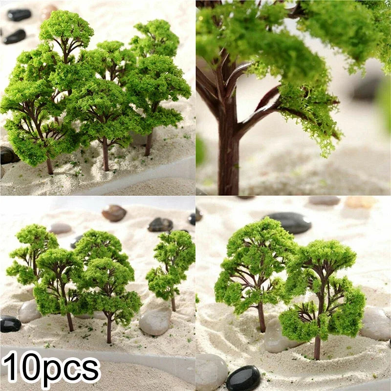 Miniature Model Trees 4–8cm | Railway Fairy Garden DIY Decor