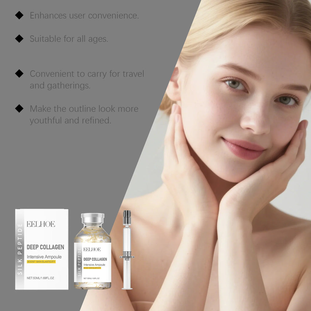 Deep Collagen Silk Peptide Niacinamide Serum Facial Care Barrier Protection Moisturizing Repairing Nourishing Radiance Serum Zpaxo