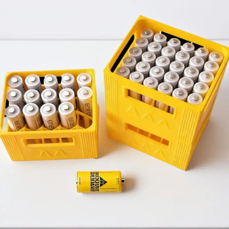 Beer Crate Battery Organizer – 20/30 Slot Stackable Storage Box