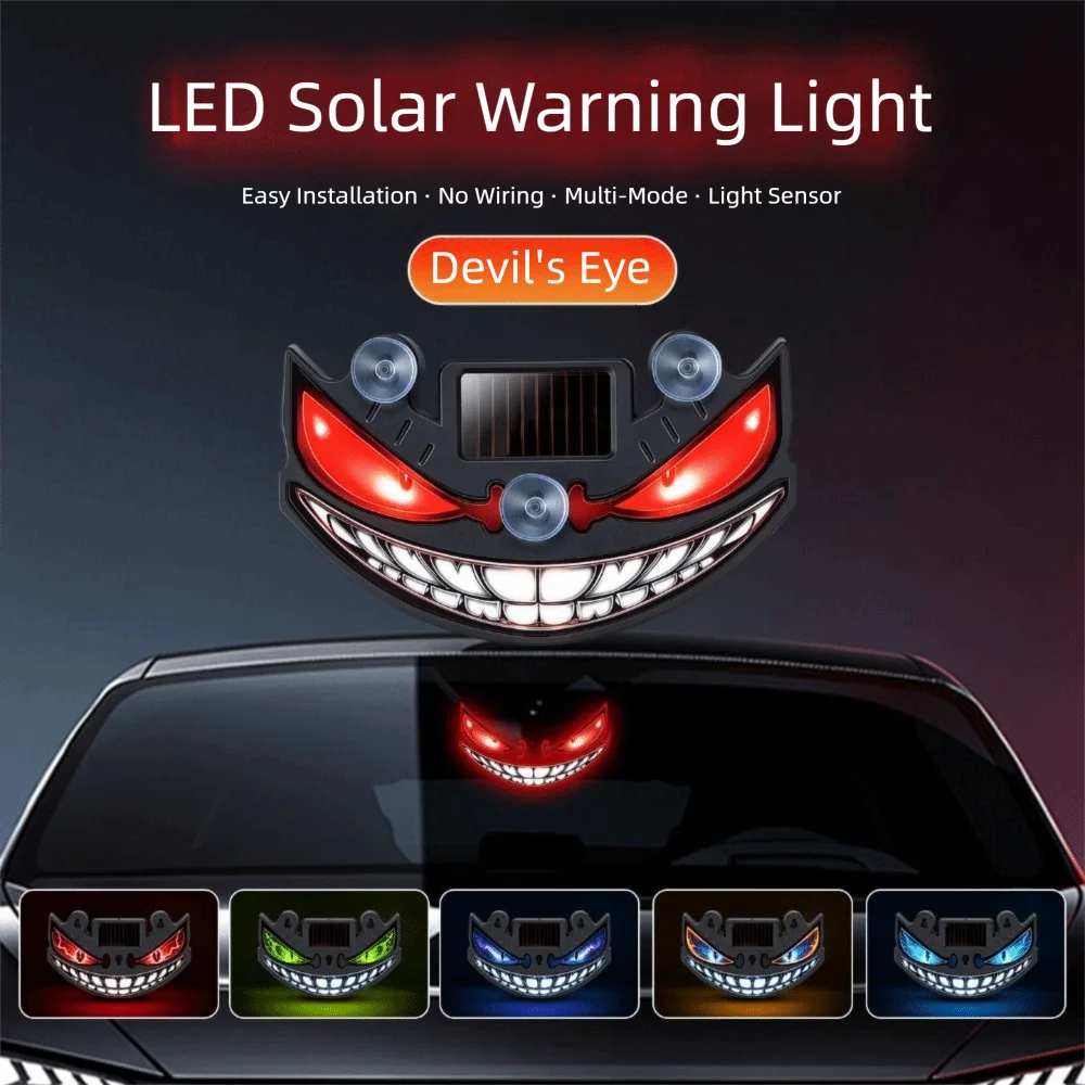 Blinking Moving Eyes Solar Demon Eye Light Suction Cup Installation Zpaxo