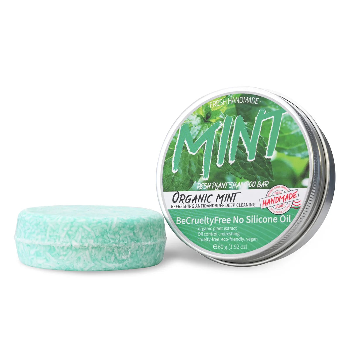 Mint Herbal Shampoo Bar 60g – Oil Control & Dandruff Care Herbal Shampoo Bar Zpaxo