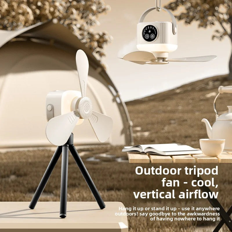 2026 New Portable Rechargeable Ceiling Fan Wireless USB Hanging Fan for Student Dorm Bed Outdoor Camping Zpaxo