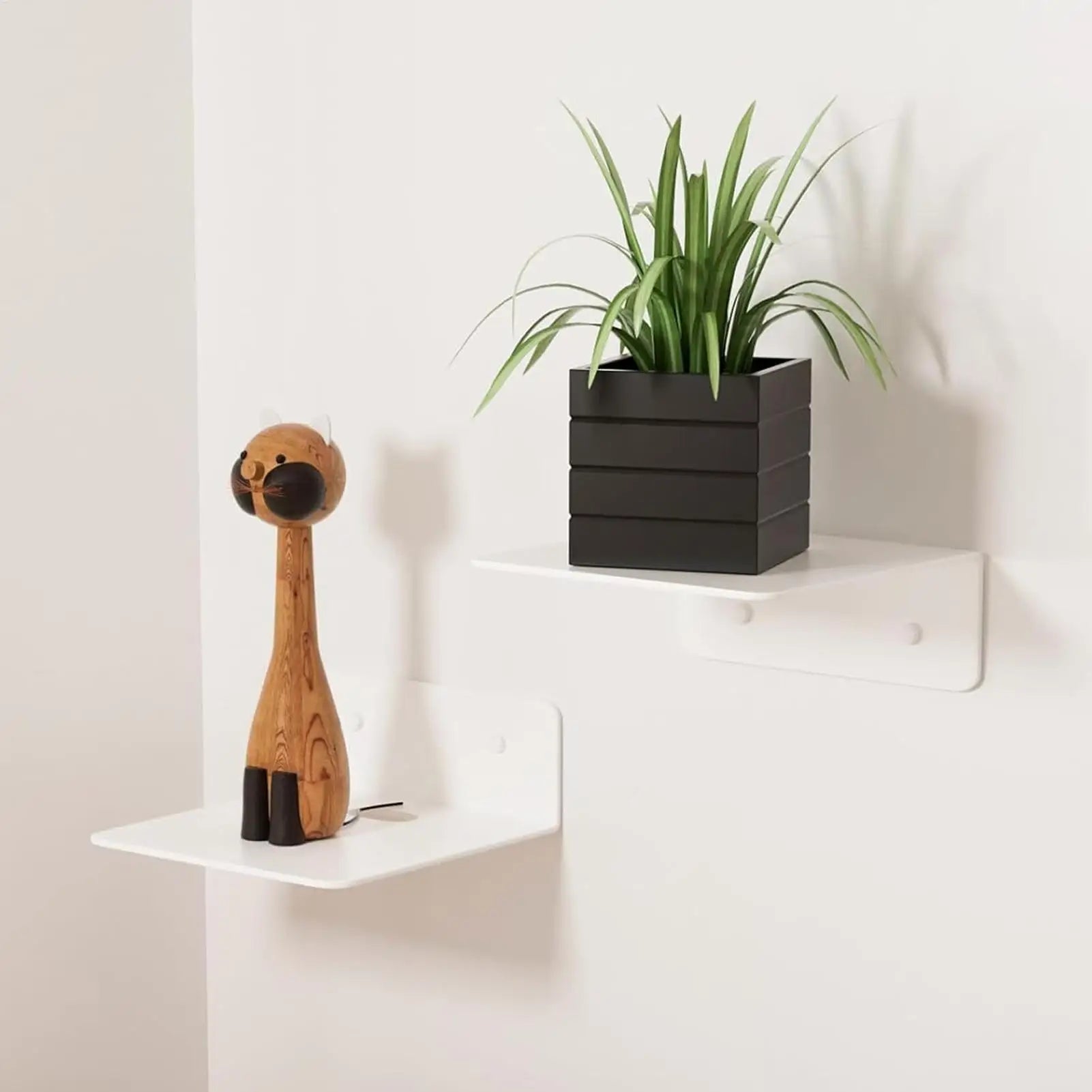 Adhesive Camera Wall Mount Floating Shelf Phone Speaker Router