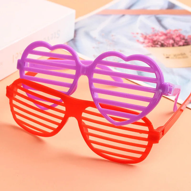 6 Shutter Shades Glasses Sunglasses Neon Eyewears 80s 90s Retro Party Zpaxo