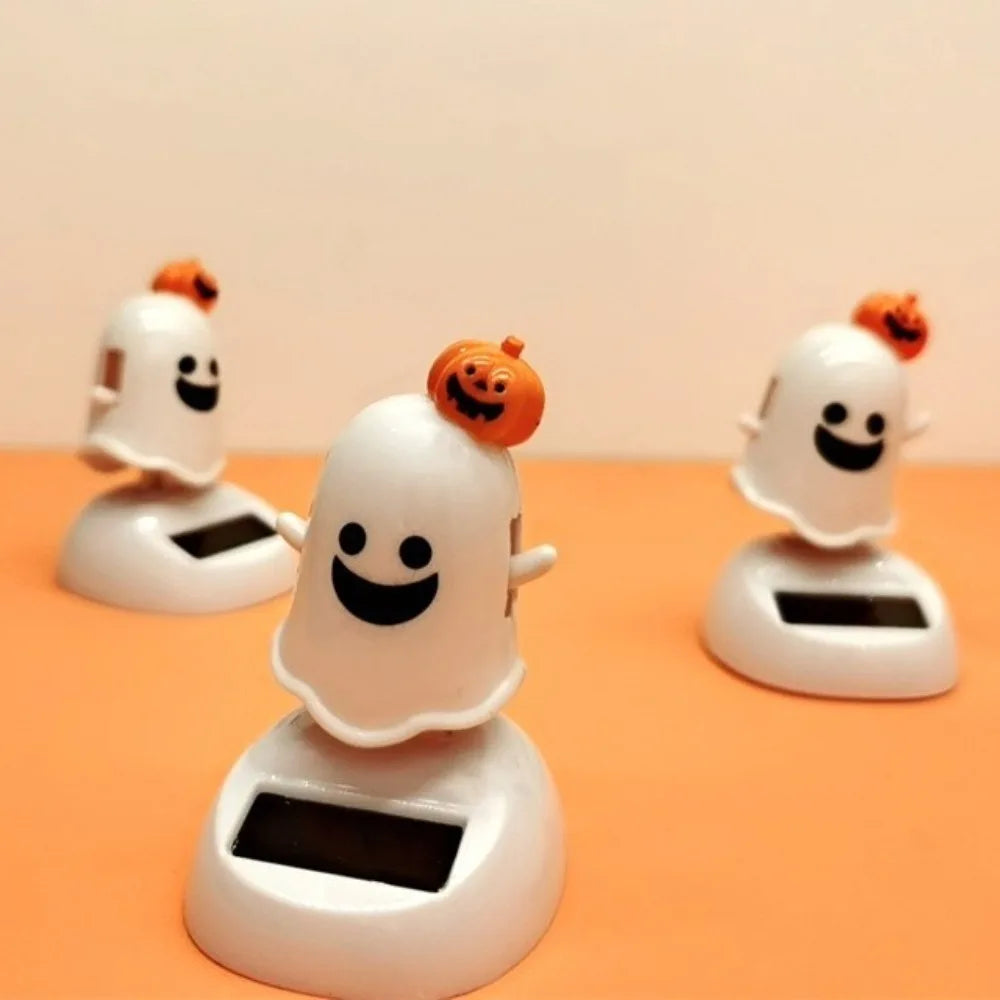 Solar Power Halloween Ghost Toys Funny Swinging Shaking Head Dolls Zpaxo