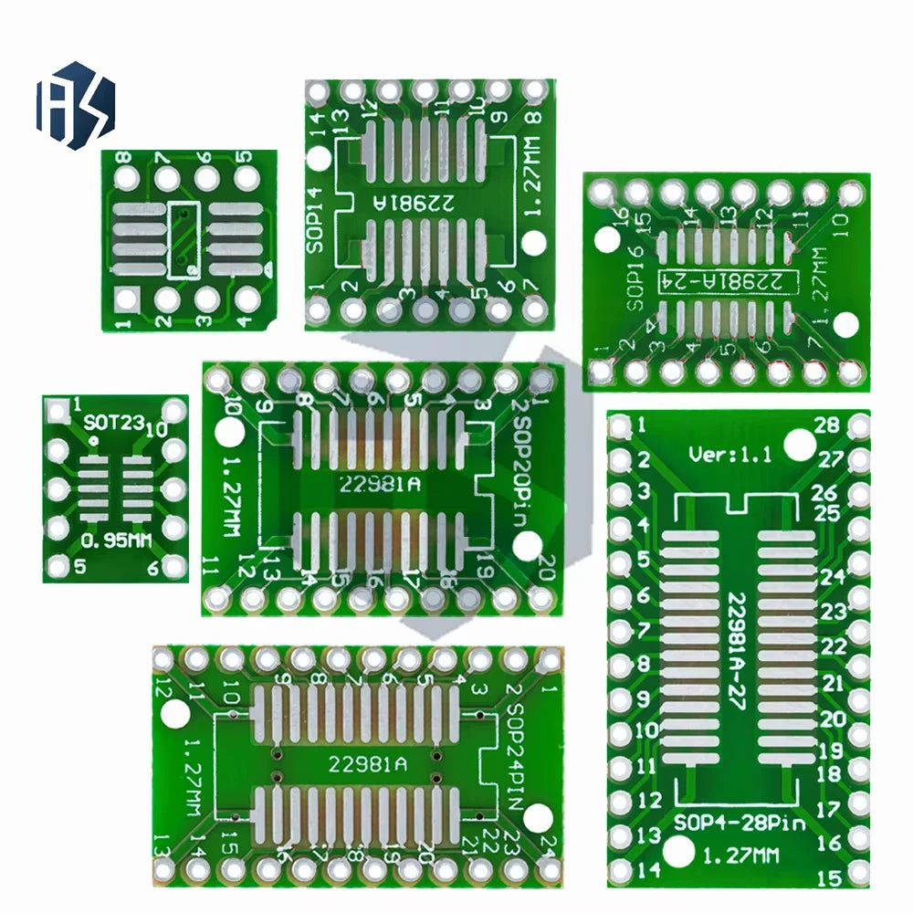 SMD DIP Adapter PCB Converts SOP MSOP SSOP TSSOP SOT23 8-28 Pins Zpaxo