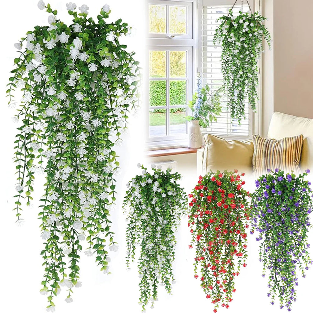 3-Pack Artificial Eucalyptus Garland – Faux Hanging Vine