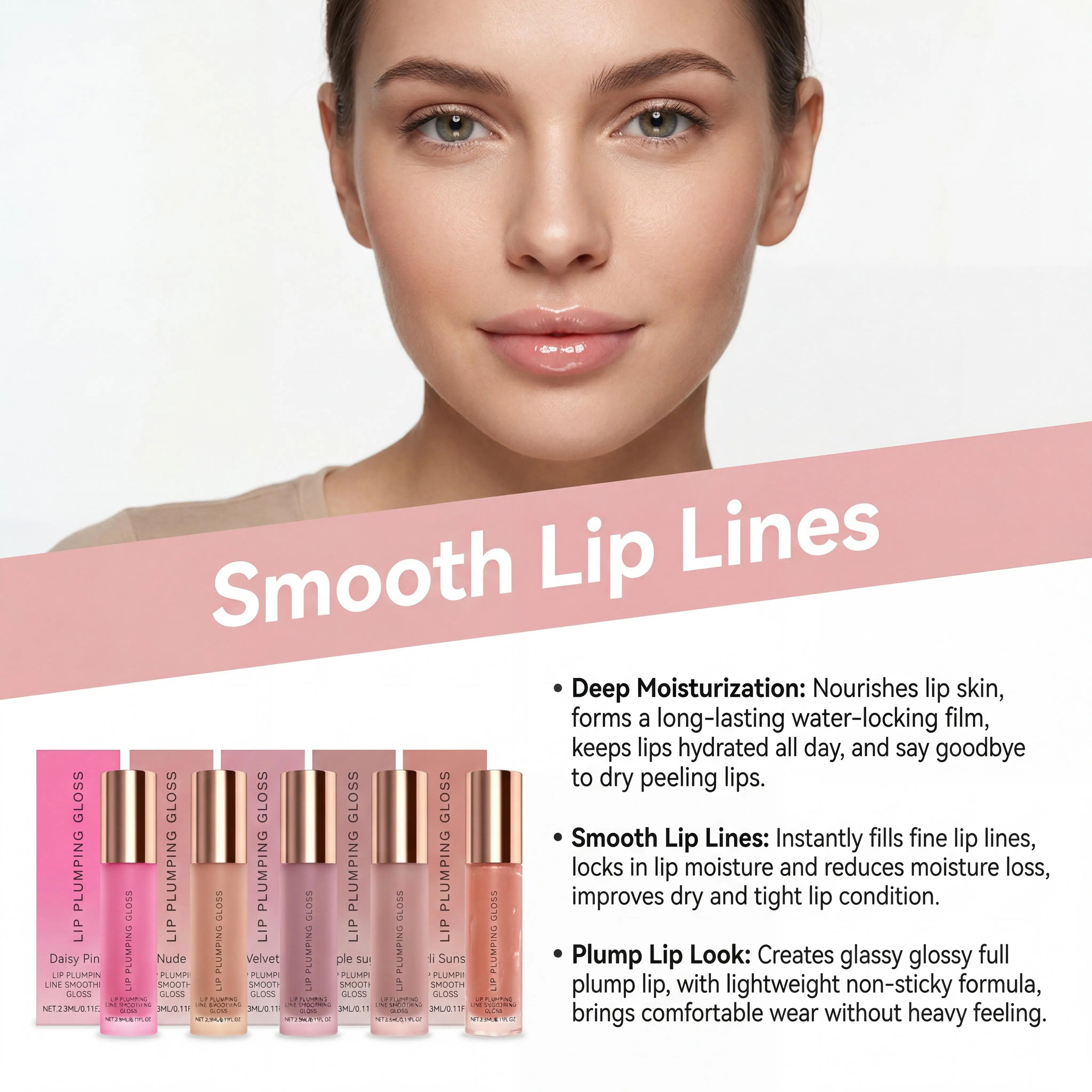Water Light Lip Gloss – Hydrating Plumping Gloss Multi-Color Lip Plumping Gloss Zpaxo