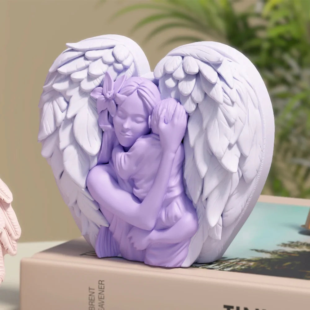 Angel Mother and Baby Candle Silicone Mold for Mother's Day DIY Aroma Soap Gypsum Wax Clay Craft Ornament Making Mold Home Decor Zpaxo