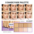 Evanesce Soft Matte Cream Concealer 8-Shade Fade Palette Full Coverage Long Lasting Waterproof Face Makeup For Dark Circles Blem Zpaxo 1for fair