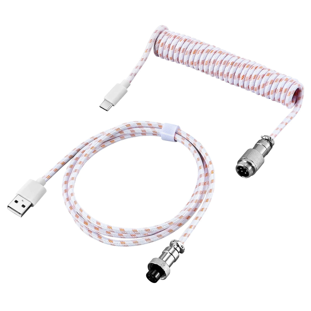 Mechanical Keyboard Coiled Cable Aviator Type-c USB Connector Zpaxo Decor